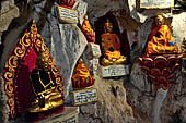 Inle Lake Myanmar. Pindaya, the famous Shwe Oo Min pagoda, a natural cave filled with thousands of gilded Buddha statues.